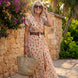 Joselin™ – Vestido largo bohemio y vaporoso con cinturón