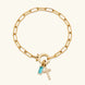 Annabella Birthstone Cross Bracelet 