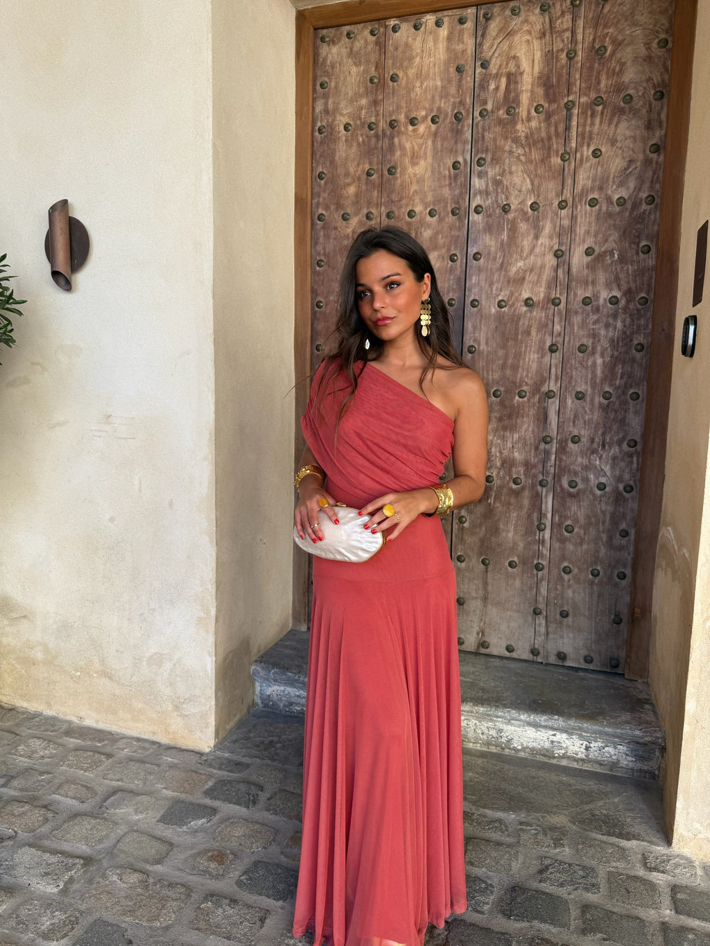 Vestido Toledo en terracota claro