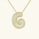 Bubble Initial Diamond Necklace