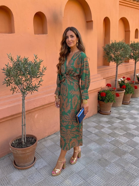 Silvia™ | Printed midi dress