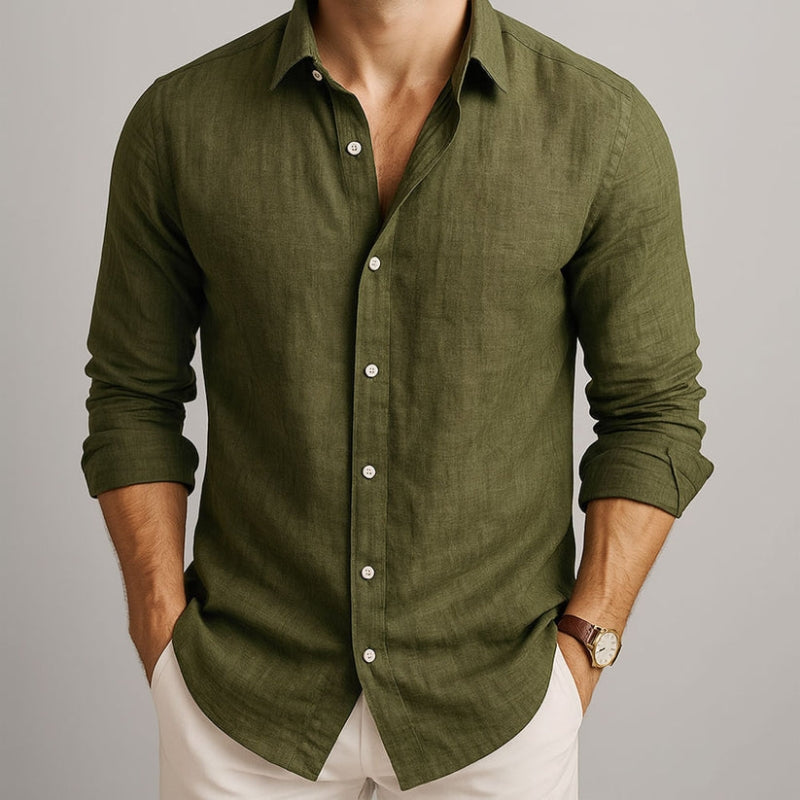 Nova Linenn™ Camisa de Lino Premium