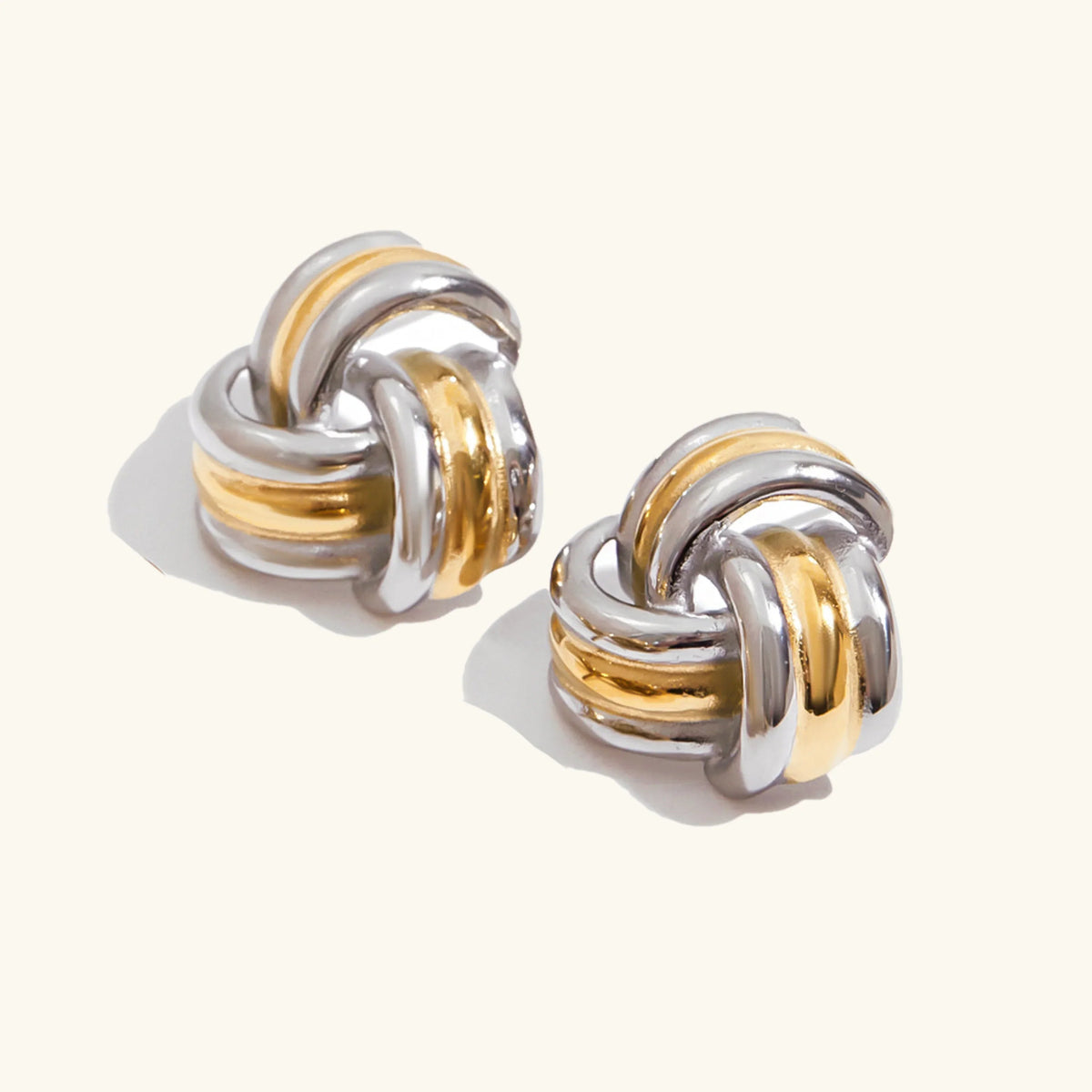 Avielle Chunky Gold Knot Earrings