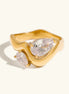 Soletta Diamond Teardrop Gold Ring