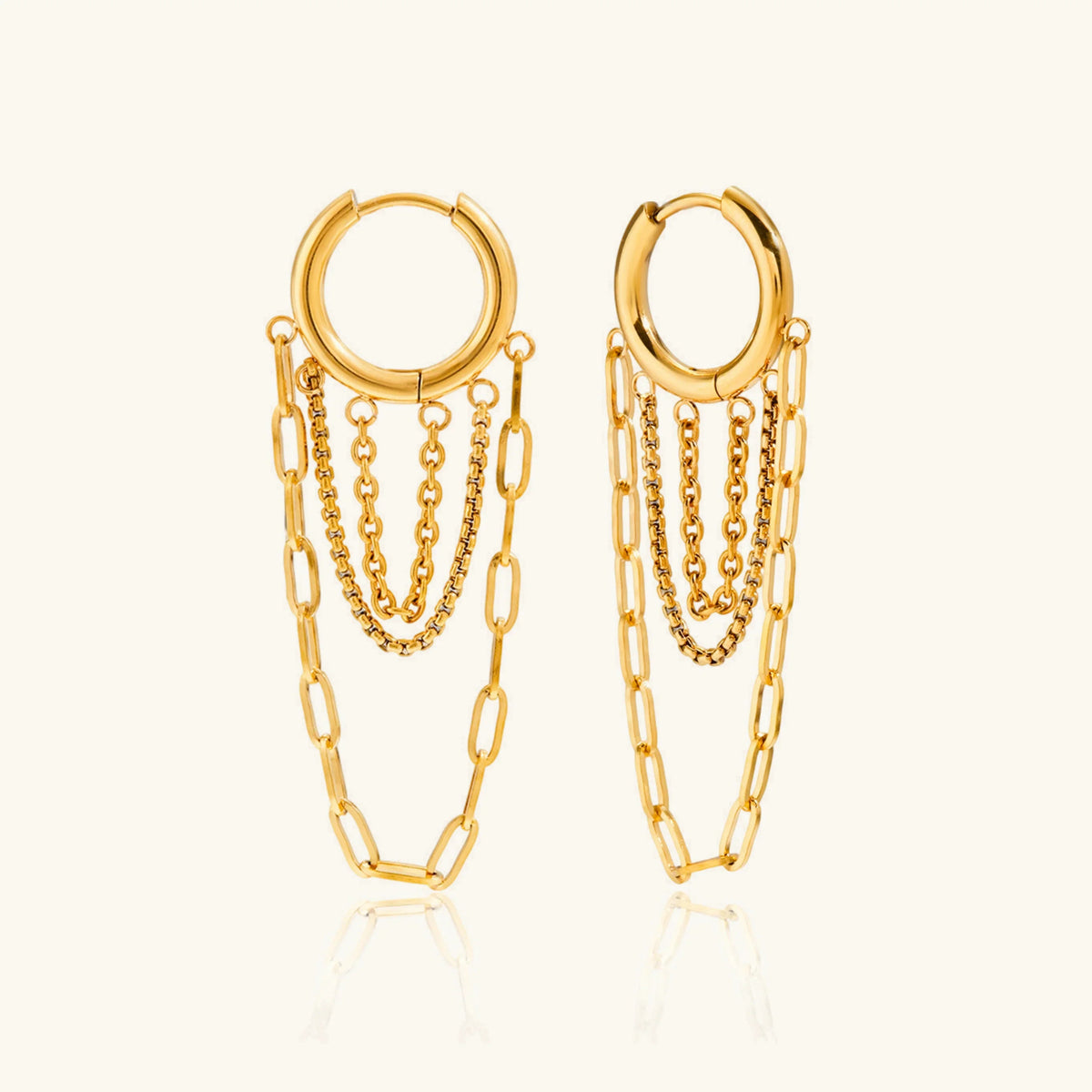 Alaina Link Chain Hoops
