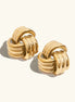 Avielle Chunky Gold Knot Earrings