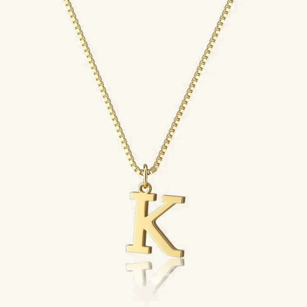 Therese Letter Initial Gold Necklace