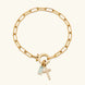 Annabella Birthstone Cross Bracelet 
