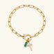 Annabella Birthstone Cross Bracelet 
