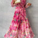 Floral Print Wrap Dress