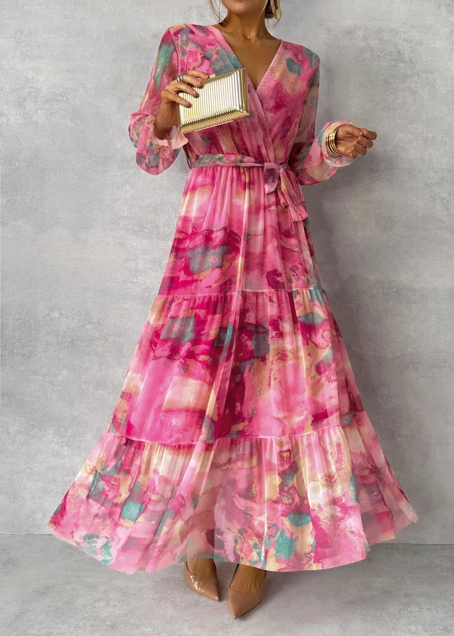 Floral Print Wrap Dress