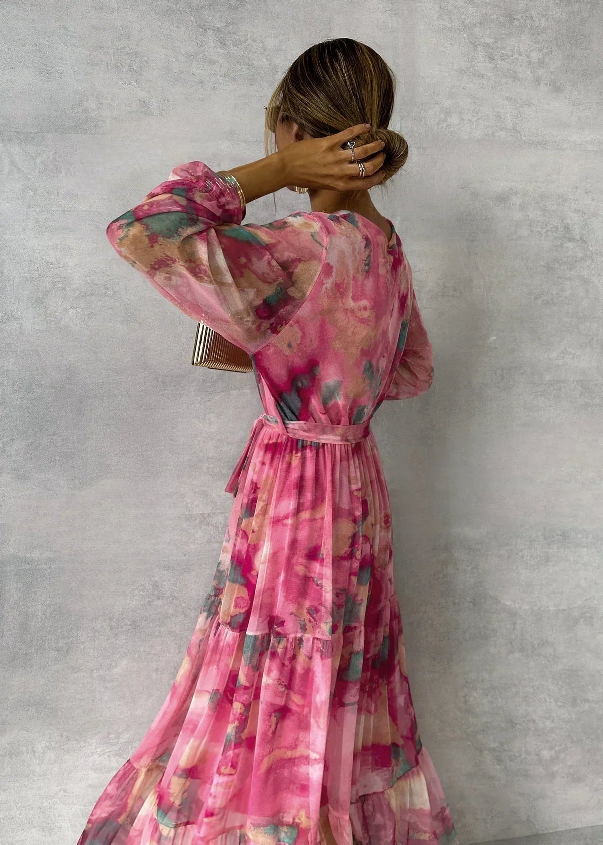Floral Print Wrap Dress