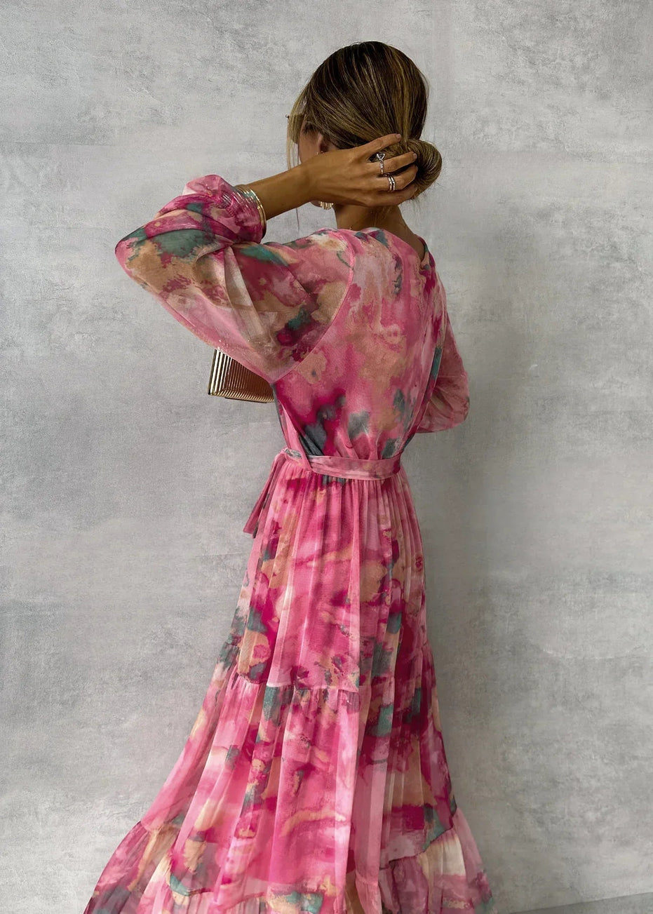 Floral Print Wrap Dress