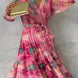 Floral Print Wrap Dress