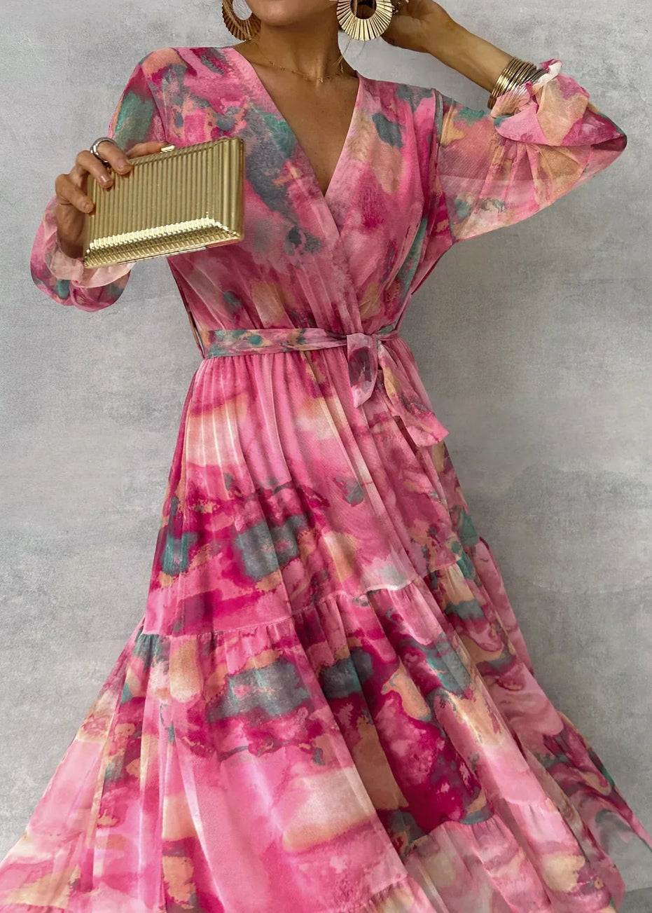 Floral Print Wrap Dress