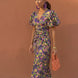 Carla | Printed Midi Dress with Puff Sleeves