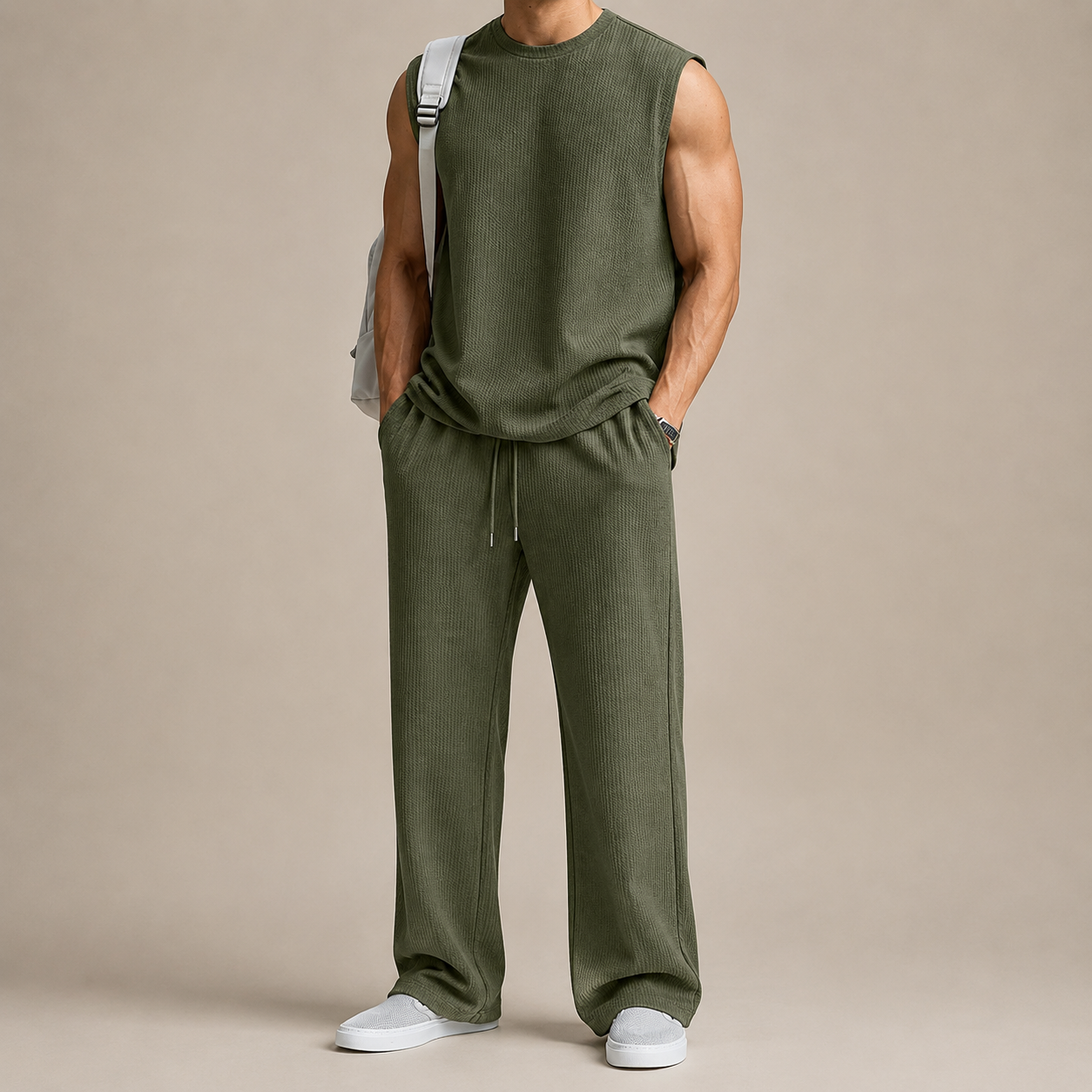 Dante - Conjunto de Pantalón y Camisa Sin Mangas
