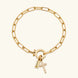 Annabella Birthstone Cross Bracelet 