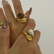 Mara Amber Pearl Ring