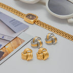 Avielle Chunky Gold Knot Earrings