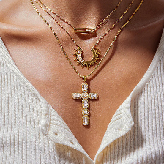 Evangelina Diamond Cross Necklace