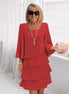 Maria – Elegante vestido midi con volantes