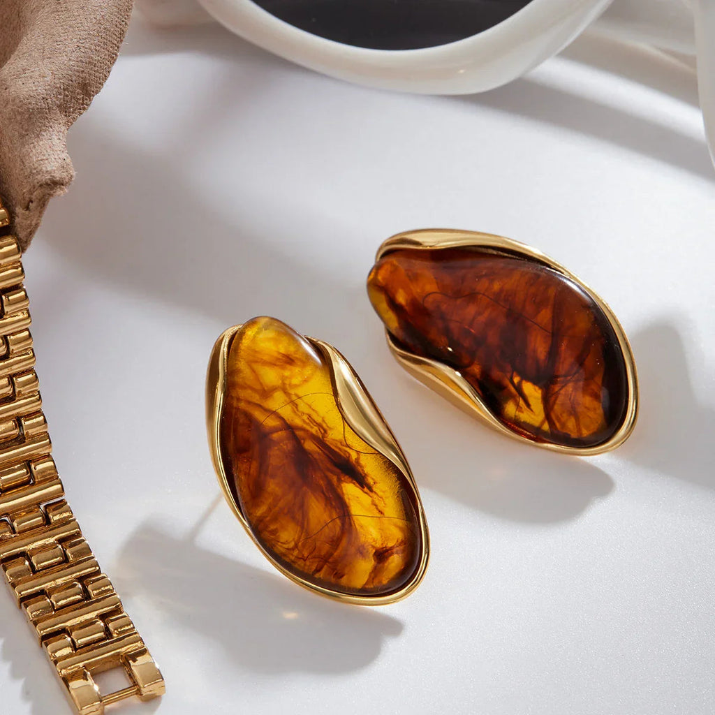Amelise Polished Gemstone Earrings