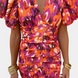 Carla | Printed Midi Dress with Puff Sleeves