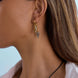 Sarah Heart & Lock Gold Earrings