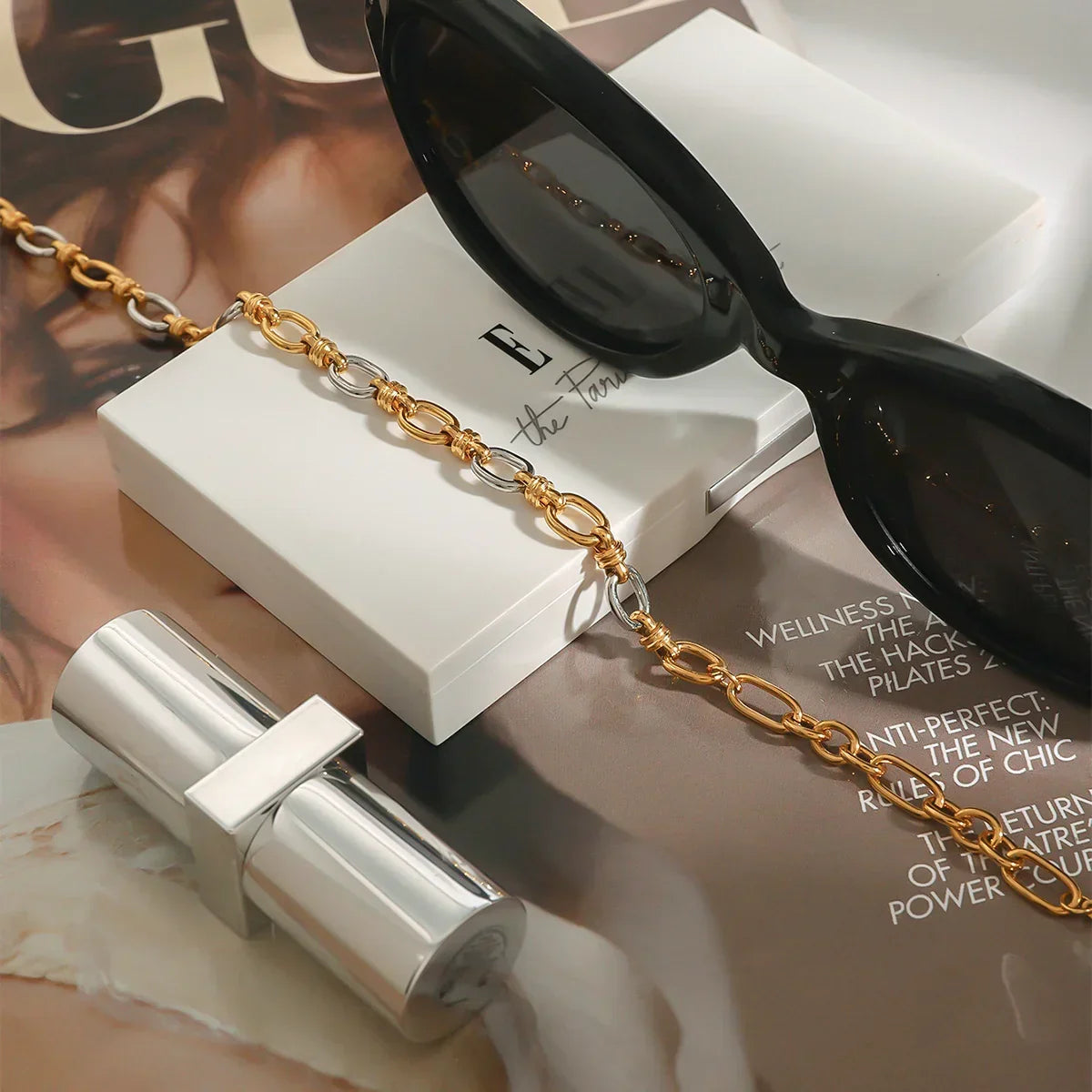 Addison Two Tone Gold Bracelet 