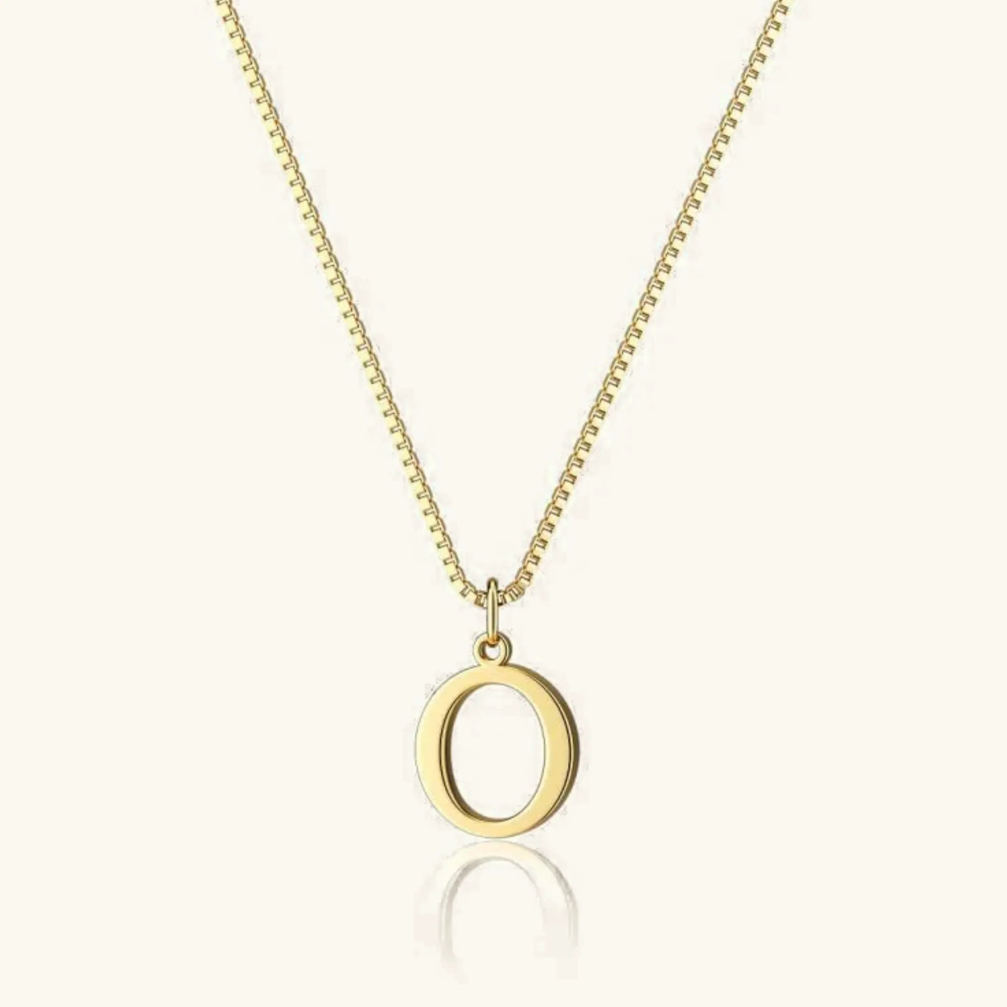 Therese Letter Initial Gold Necklace