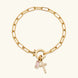 Annabella Birthstone Cross Bracelet 