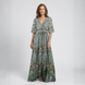 Melodi – Vestido largo de flores con cuello en V