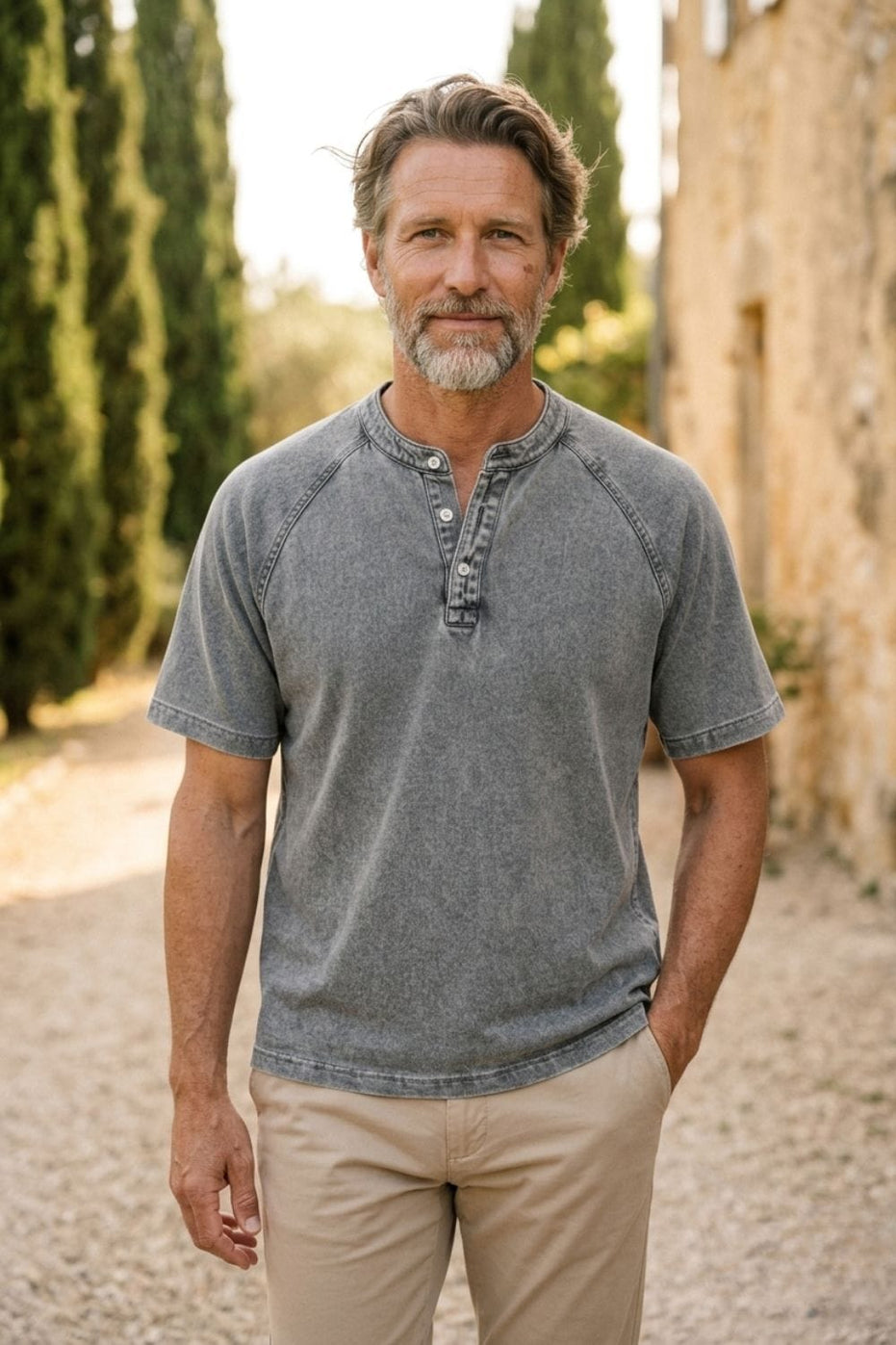 Camiseta Saltwater Henley Oversize