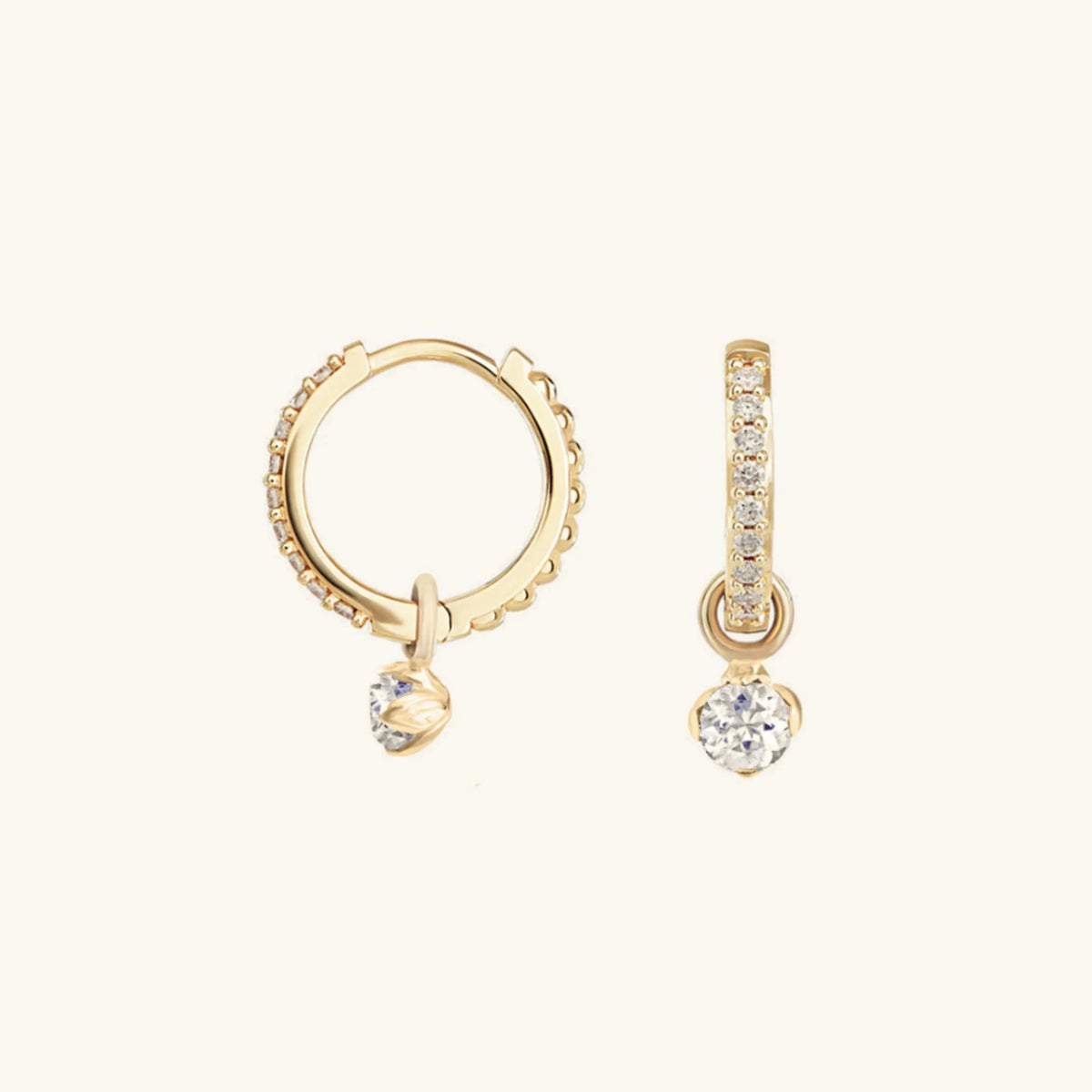 Blake Reversible Diamond Hoop Earrings