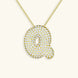 Bubble Initial Diamond Necklace