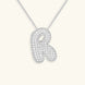Bubble Initial Diamond Necklace