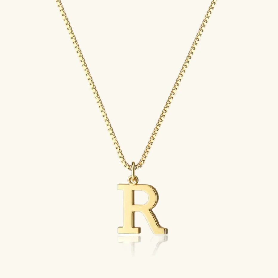 Therese Letter Initial Gold Necklace