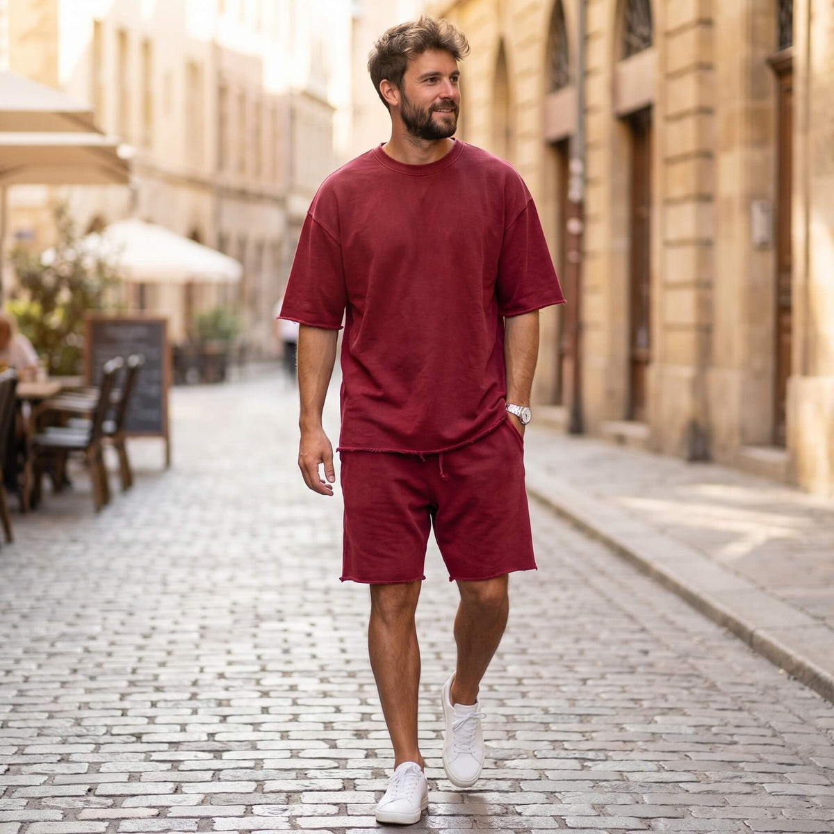 Conjunto Fit Linnen™ Corte Premium, holgado y color liso.