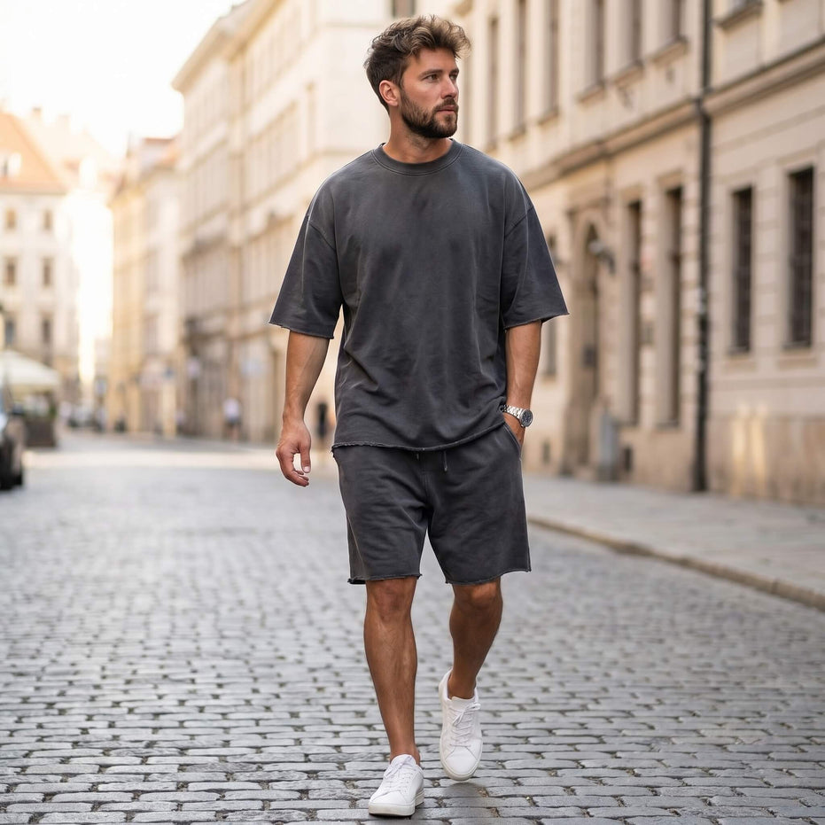 Conjunto Fit Linnen™ Corte Premium, holgado y color liso.