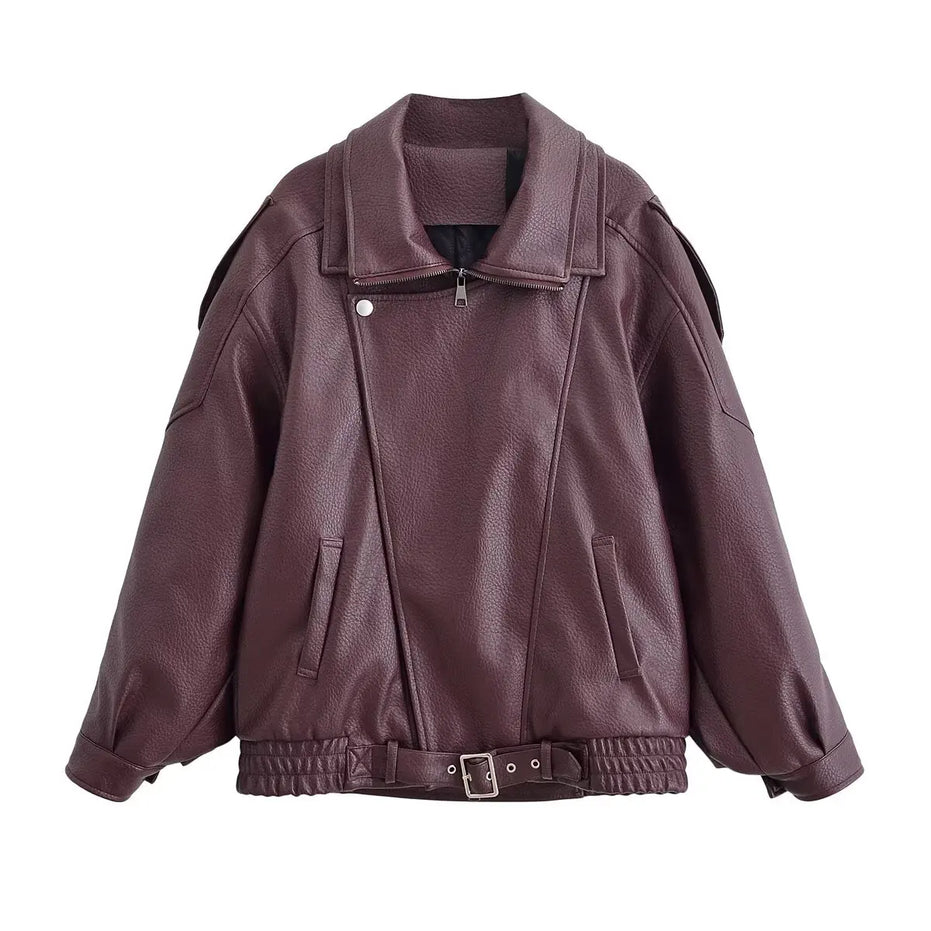Notting Hill Asymmetrical Leather Jacket 