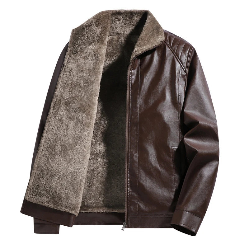 Chaqueta de Cuero Moto Winter