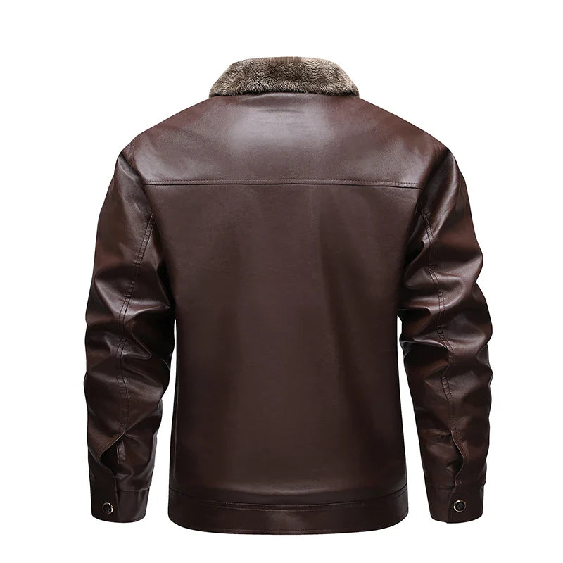 Chaqueta de Cuero Moto Winter