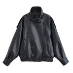Chaqueta de cuero asimétrica Notting Hill