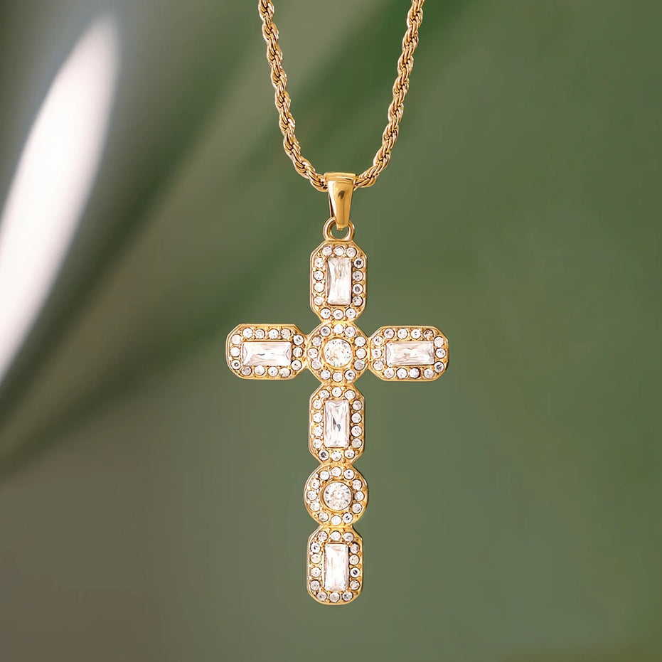 Evangelina Diamond Cross Necklace