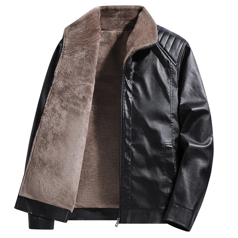 Chaqueta de Cuero Moto Winter