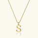 Therese Letter Initial Gold Necklace