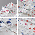 Camisa de Seda Estampada moderno y transpirable