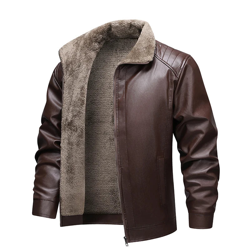 Chaqueta de Cuero Moto Winter