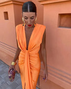 Selena | Vestido Drapé Ardiente
